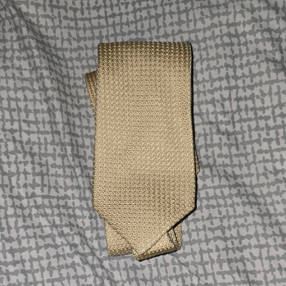 T.M.Lewin Gold Textured Tie